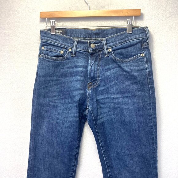 Abercrombie & Fitch Kennan Straight Jeans Mens 28x30 Dark Blue Stretch Denim - Picture 3 of 16